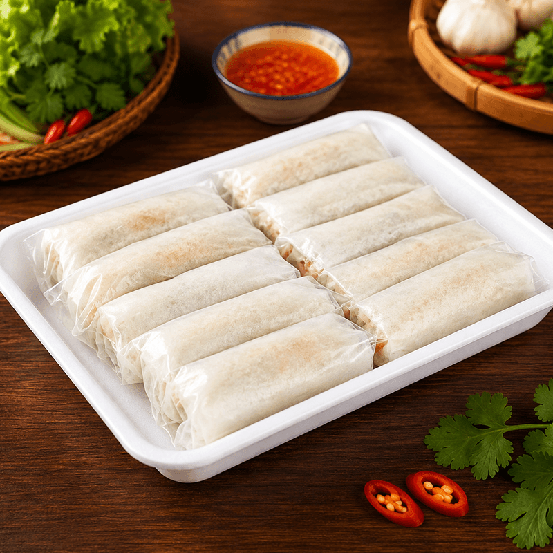 Pre-fried PTO shrimp spring rolls - 2