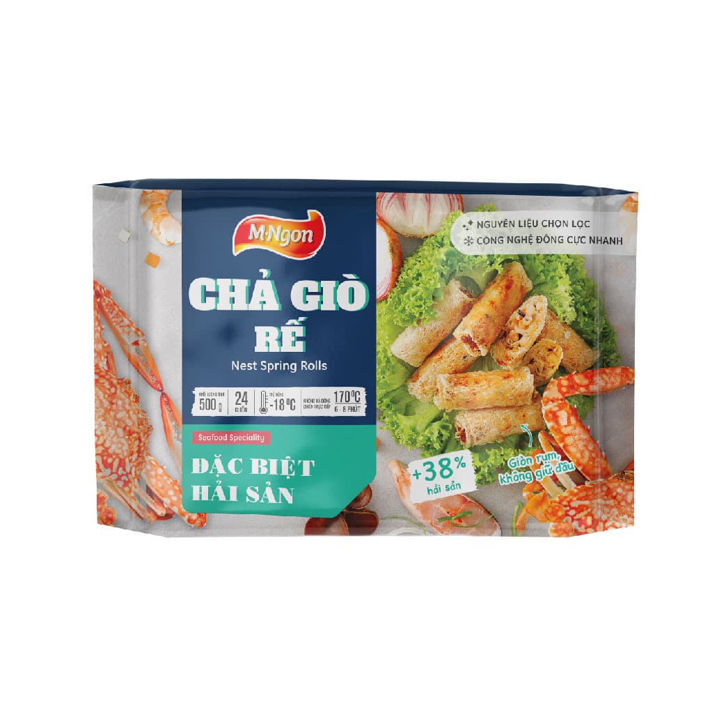 Seafood speciality nest spring rolls