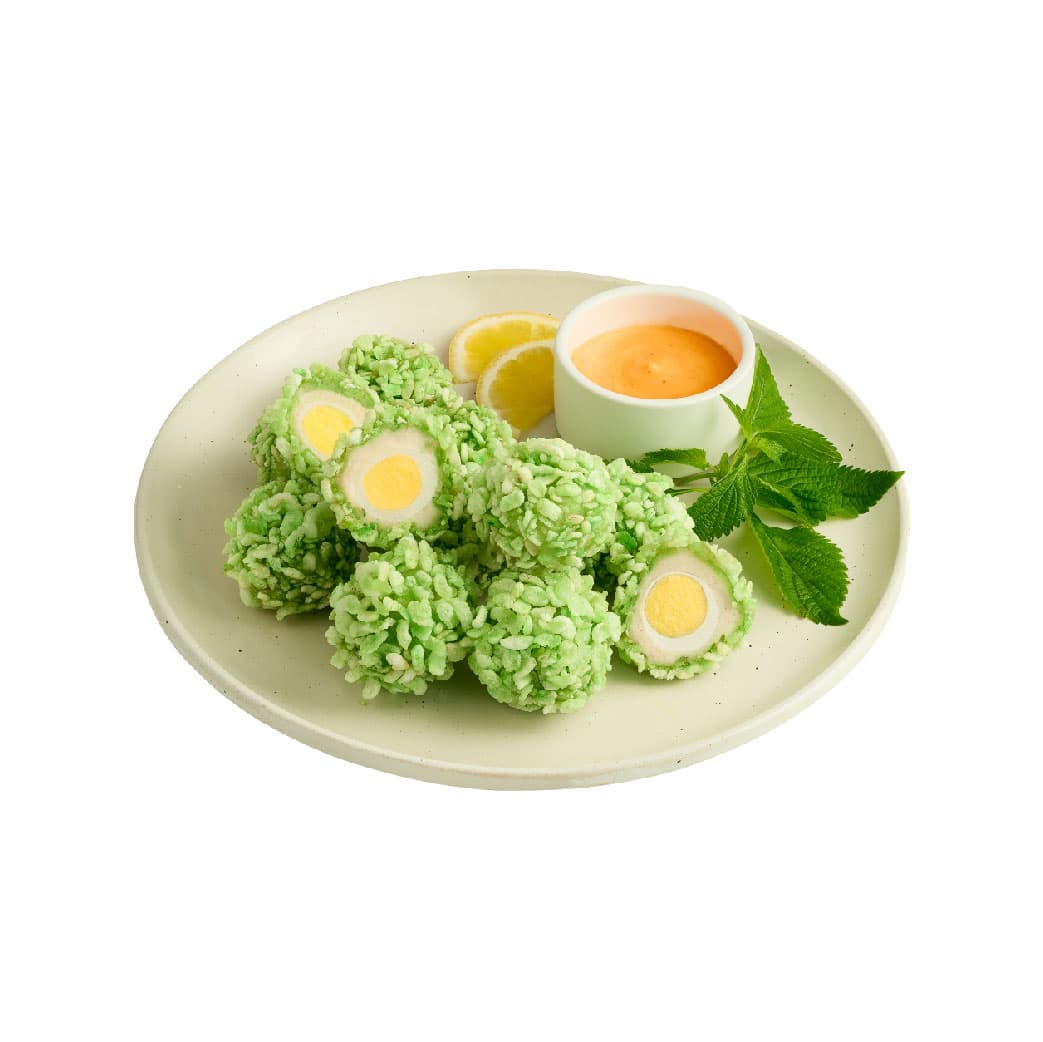 Egg coated with seafood & rice flakes - 2