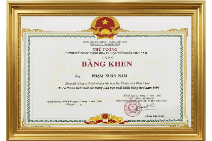 Bằng Khen Của Thủ Tướng Chính Phủ